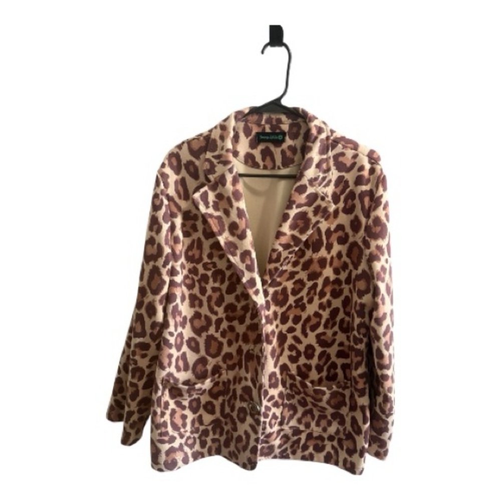 Sterling Kreek Leopard Print Blazer XL Soft Western Style